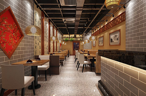 儋州传统中式餐厅餐馆装修设计效果图