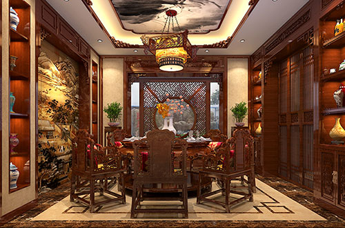 儋州温馨雅致的古典中式家庭装修设计效果图