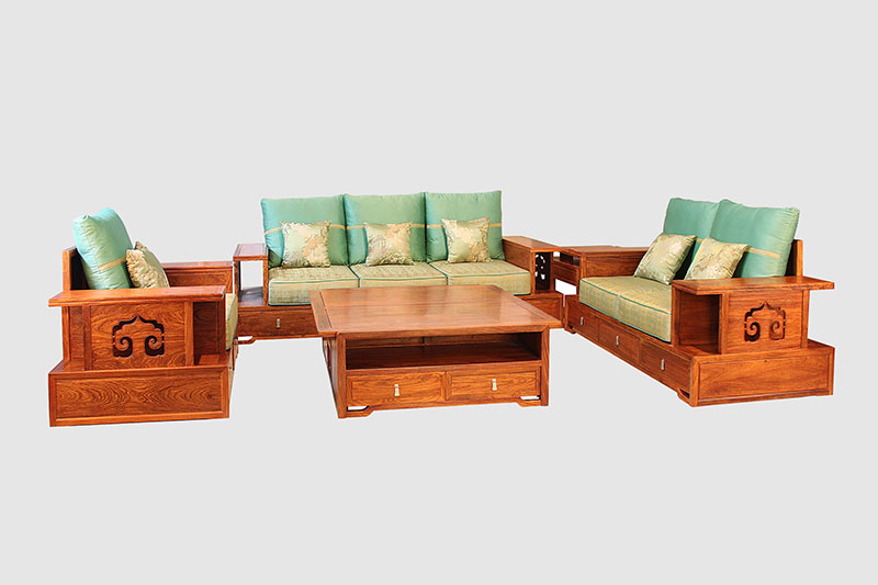 儋州中式实木沙发简直太美了